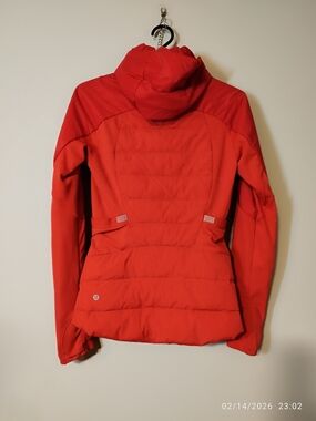 lululemon athletica Red Hooded Puffer Jacket